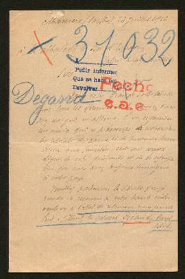 Expediente de René Albert Degand