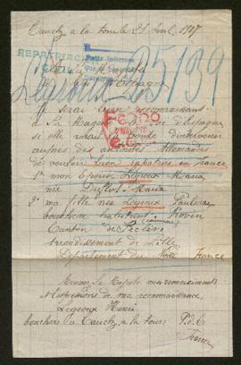 Expediente de la familia Legroux Duflos