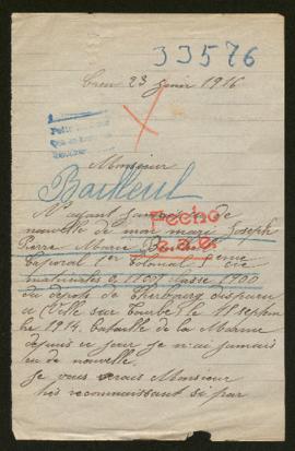 Expediente de Joseph Pierre Marie Bailleul