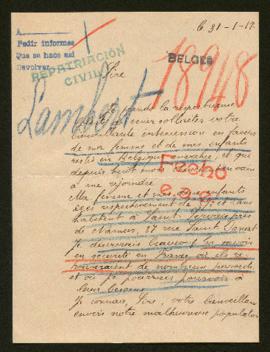 Expediente de la familia de J. Lambert