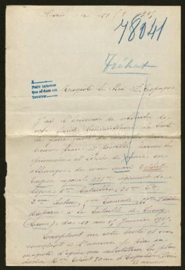 Expediente de Eugène Tréhet