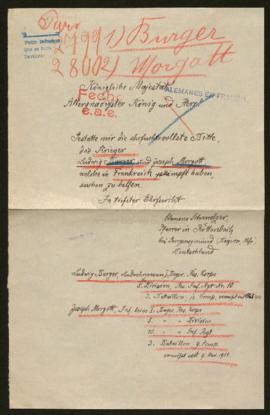 Expediente de Ludwig Burger y Joseph Morgott