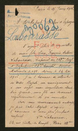 Expediente de Léon François Arthur Labourasse
