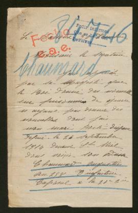Expediente de Augustin Chaumard