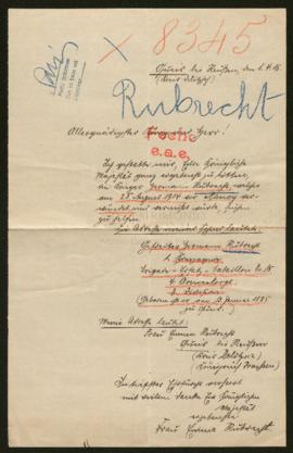 Expediente de Johann Rubrecht