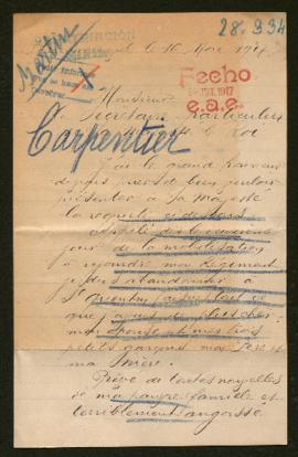 Expediente de las familias Carpentier-Charlier y Carpentier-Gasnault