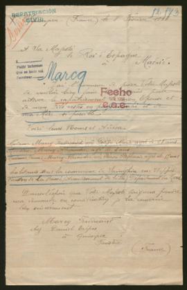 Expediente de la familia Marcq Petipré