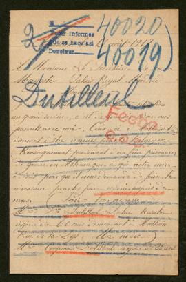 Expediente de Rosalie Dutilleul Deleu y la familia Coopman-Dutilleul