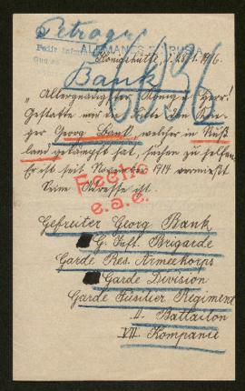 Expediente de Georg Bank