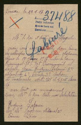 Expediente de Jean Eugène Labouré