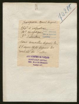 Expediente de Marcel Auguste Jeanpierre