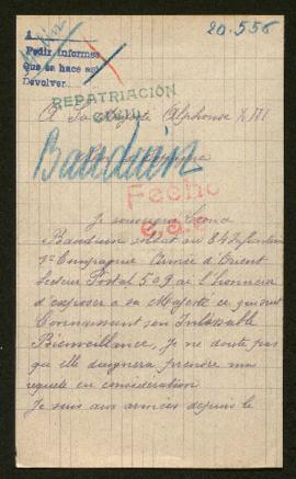 Expediente de la familia de Léonce Baudin