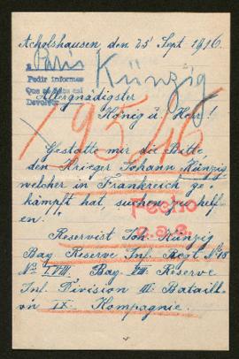 Expediente de Johann Künzig