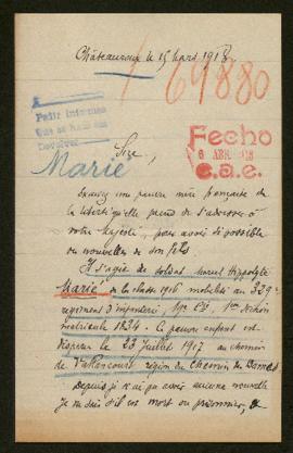 Expediente de Marcel Hippolyte Marié