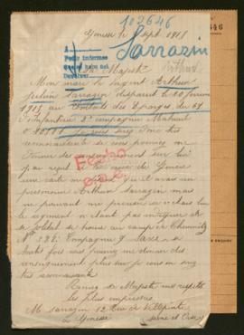 Expediente de Arthur Julien Sarrazin