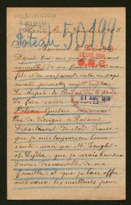 Expediente de la familia de Gustave Poteau