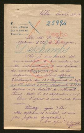 Expediente de Alfred Deschamps