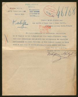 Expediente de la familia de Estefan Kalife