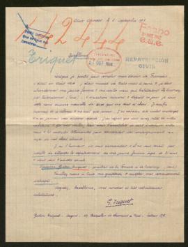 Expediente de madame Gaston Triquet