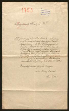 Expediente de Ferencz Andics Herczeg