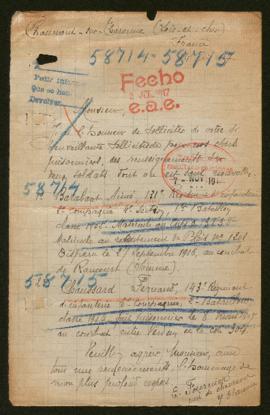 Expediente de Aimé Barabant y Fernand Chaussard