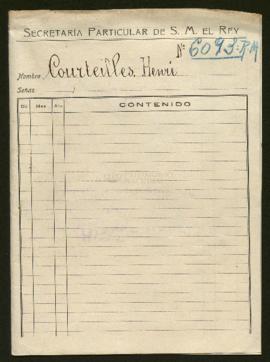 Expediente de Henri Courteilles