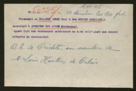 Expediente de madame Hustin Gilliard