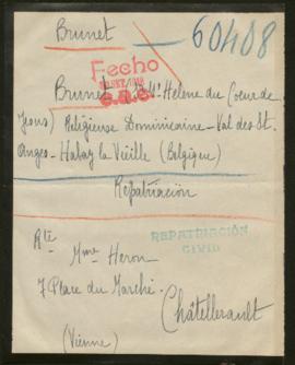 Expediente de Hélène du Coeur de Jésus