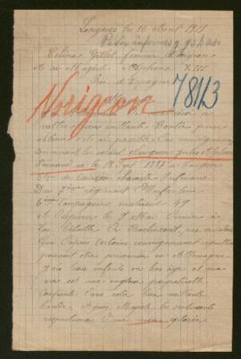 Expediente de Jules Alhonse Fernand Norigeon
