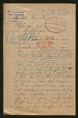 Expediente de Auguste Cantin
