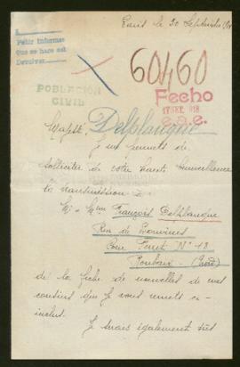 Expediente de François Delplanque y su esposa
