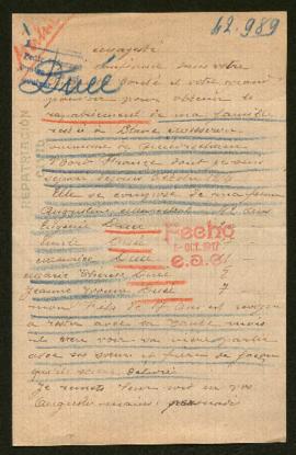 Expediente de Marie Boursier Duée e hijos y la familia Duée-Maréchal