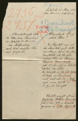 Expediente de Heinrich Bassenhorst y Wilhelm Bassenhorst