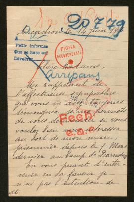 Expediente de Elisée Arrepaus y del militar Desiré