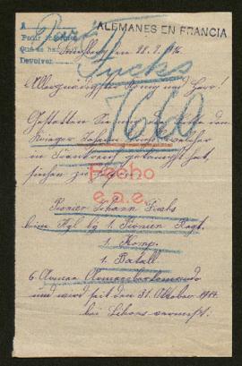 Expediente de Johann Fuchs
