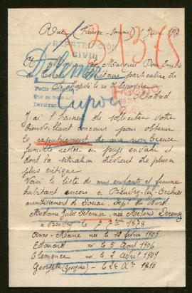 Expediente de la familia Delemer-Deremez