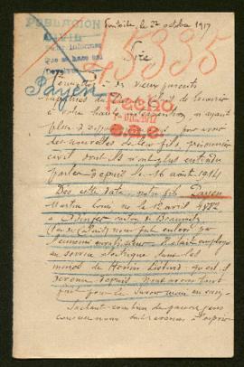 Expediente de Martin Louis Payen