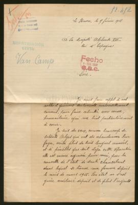 Expediente de madame Alphonse van Camp y su hijo