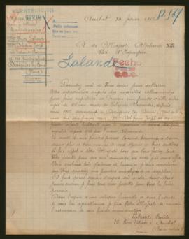 Expediente de madame Dobignies Lalande y madame veuve Alexandre Lalande