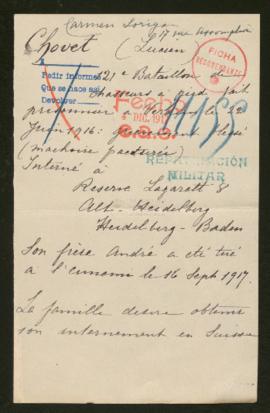 Expediente de Lucien Chovet