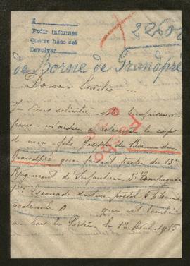 Expediente de Joseph de Borne de Grandpré