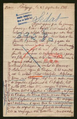 Expediente de Adolphe Alphonse Sédat