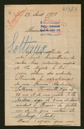 Expediente de la familia Sottiaux Vandervelde