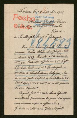 Expediente de André Alexandre Joseph Charles