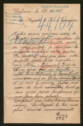 Expediente de Désirée Dénicourt y familia