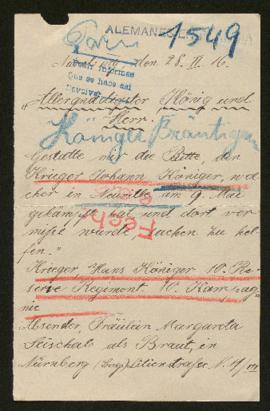 Expediente de Johann Königer