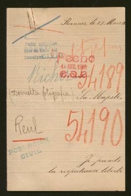 Expediente de Blanche Richir y la familia Reul