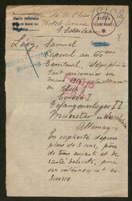Expediente de Samuel Lévy