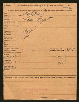 Expediente de Jean Baptiste Nebutasso