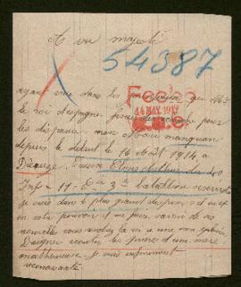 Expediente de Clovis Arthur Causse